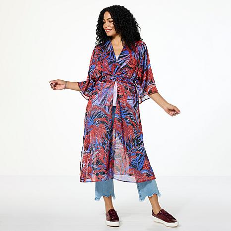 G by Giuliana Black Label Woven Tie-Front Duster G by Giuliana Black Label Woven Tie-Front Duster