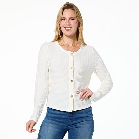 G by Giuliana Knit Novelty Buttoned Topper G by Giuliana Knit Novelty Buttoned Topper