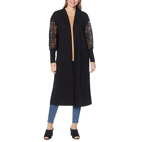 G by Giuliana Lace Sleeve Duster Cardigan 9951691 HSN