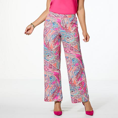 G by Giuliana Printed Satin Wide-Leg Pull-On Pant G by Giuliana Printed Satin Wide-Leg Pull-On Pant