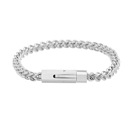 Geoffrey Beene Men's Stainless Steel Franco Chain Bracelet - 20600357 | HSN