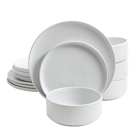 Gibson Home Open Range 12-piece Dinnerware Set in Matte White