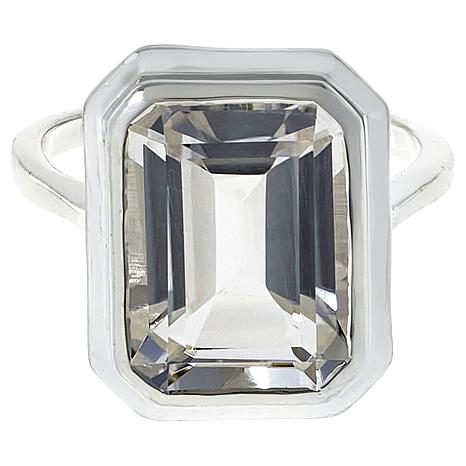 Herkimer Mines "Diamond" Quartz Fancy Solitaire Ring