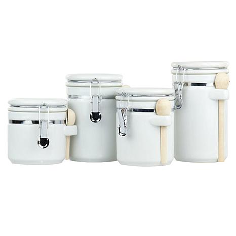 4-Piece Canister Container Set with Air Tight Lid and Locking