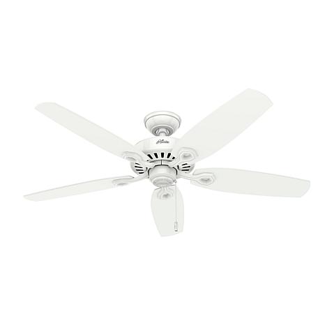 Hunter 52 Builder Elite Snow White Ceiling Fan With Pull Chain