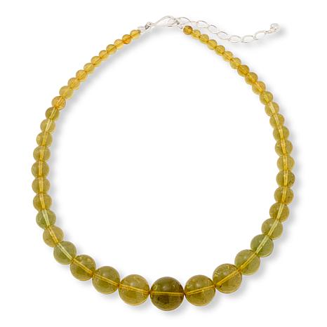 $169.98, Was $249.95, 31% Off! Jay King Compressed Green Amber Graduated Bead 18" Necklace dealfomo