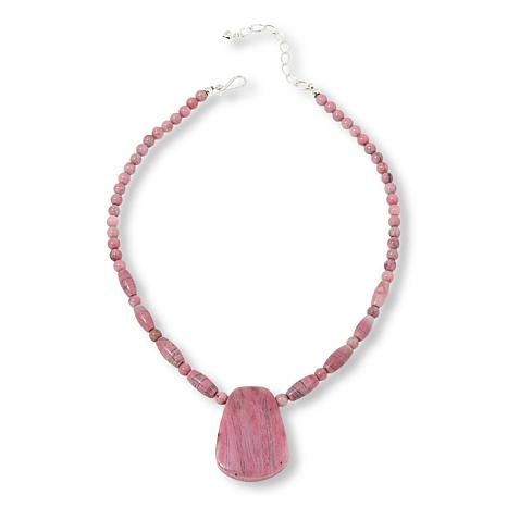 Jay King Sterling Silver Argentinean Rhodonite 18-1/4" Necklace