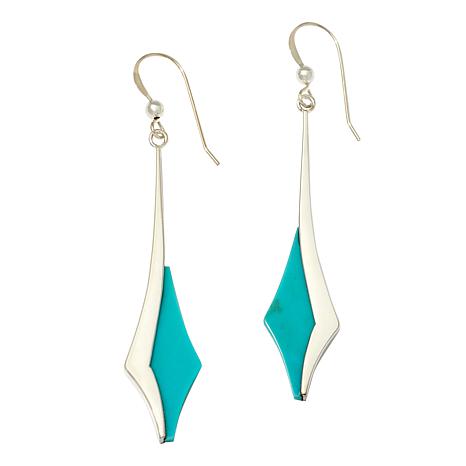 Jay King Sterling Silver Campitos Turquoise Drop Earrings - 20962573 | HSN