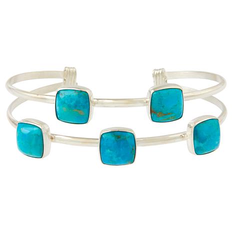 Jay King Sterling Silver Kingman Turquoise Stone Cuff Bracelet