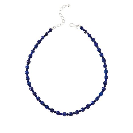 Jay King Sterling Silver Lapis Bead Necklace - 20387117 | HSN