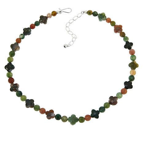 Jay King Sterling Silver Multi-Color Chalcedony Bead Necklace