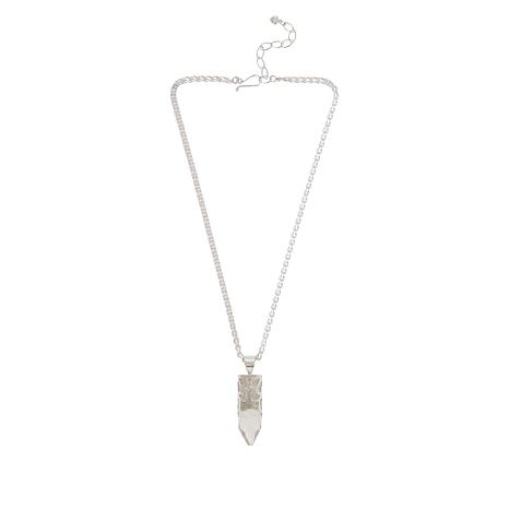 Jay King Sterling Silver Rock Crystal Pendant With Chain Hsn