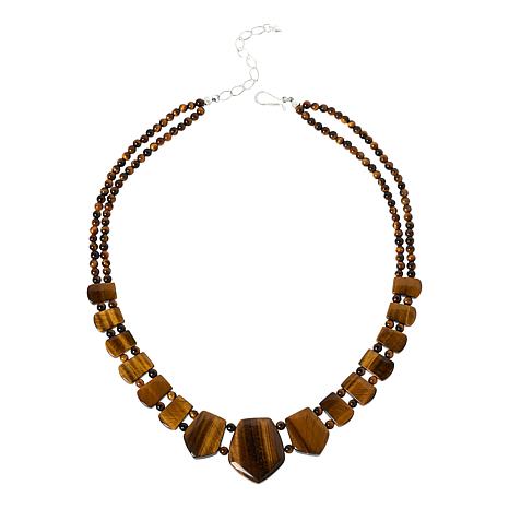 Jay King Tiger's Eye Quartz Beaded Station Necklace - 21806379 | HSN