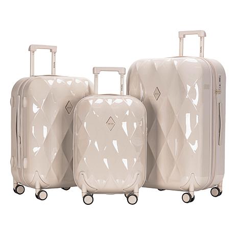 Kensie 3 Pc Expandable Luggage Collection w/ 360 8-Wheel System ...