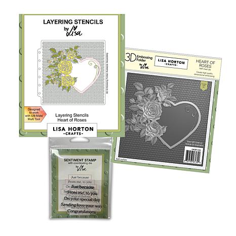 Lisa Horton's Heart of Roses Collection w Just Because Stamp & Die Set ...