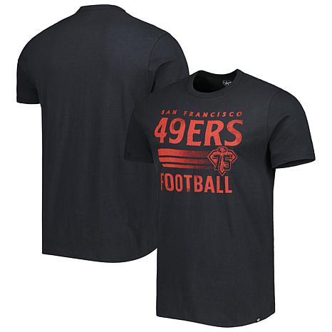 Men's '47 Black San Francisco 49ers Wordmark Rider Franklin T-Shirt ...