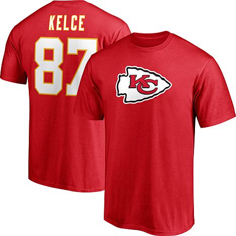 Men's Fanatics Travis Kelce Red Kansas City Chiefs Player Icon Name ...