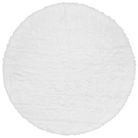 My Magic Carpet Shag White Washable Round Area Rug