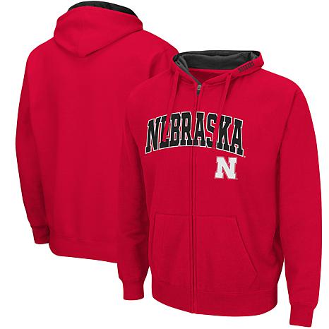 Officially Licensed Men's Colosseum Nebraska Huskers Full-Zip Hoodie