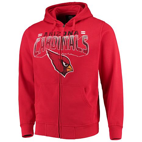 Arizona Cardinals Mitchell & Ness Three Stripe Pullover Hoodie - Cardinal