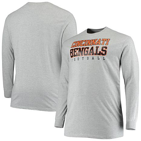 Cincinnati Bengals Fanatics Branded Big & Tall Practice Long Sleeve T-Shirt – Heathered Gray