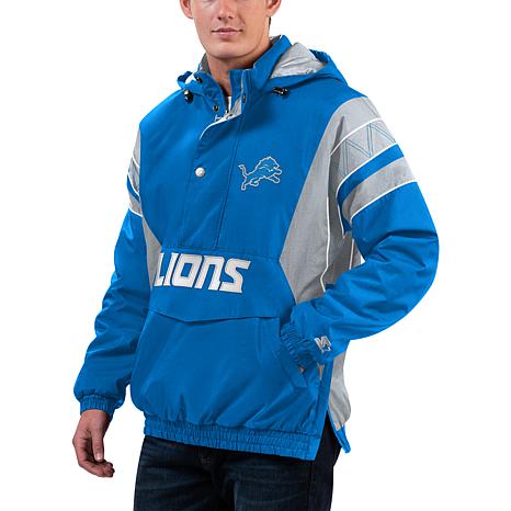 Football Fan Shop Officially Licensed NFL 1/2 Zip Pullover Hooded Jacket - Lions