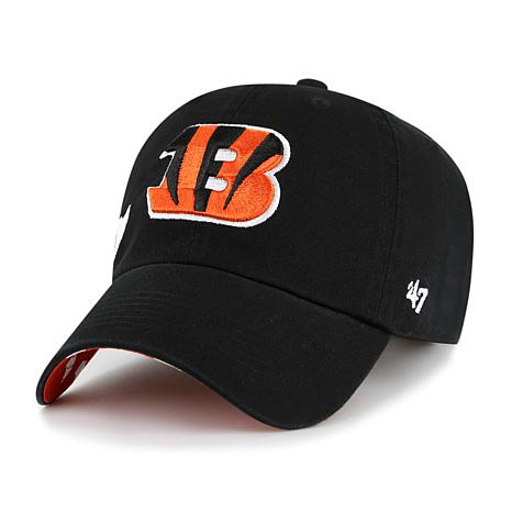 Mens Cincinnati Bengals '47 Brand Black Cleanup Adjustable Hat