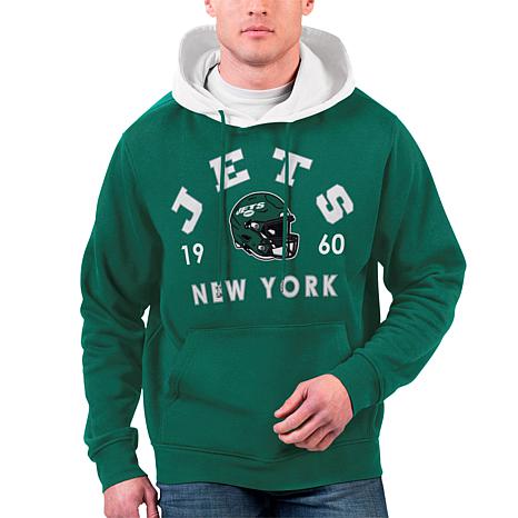 New York Jets Sweater Mens Small Green White Football NFL Hoodie Sweatshirt