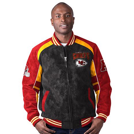 Kansas City Chiefs Poly Twill Varsity Jacket - Black/Red 2X-Large