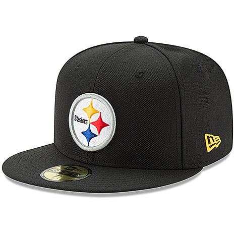 '47 Black Pittsburgh Steelers Franchise Logo Fitted Hat