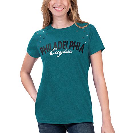 Women's G-III 4Her by Carl Banks Midnight Green Philadelphia Eagles Post  Season Long Sleeve V