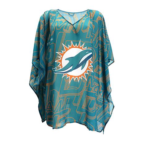 NFL Team Apparel Miami Dolphins Women's Caftan Top One Size