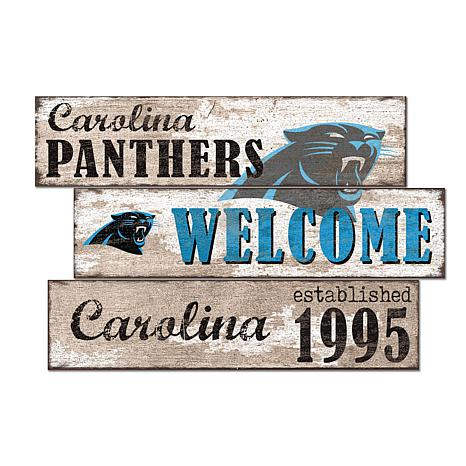 NFL Carolina Panthers Fan Creations Round Distressed Sign