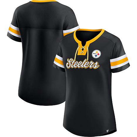 Officially Licensed NFL Women's Rhinestone Tee - Steelers