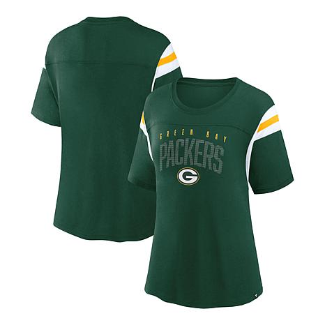 NFL Green Bay Packers Rhinestone Logo T-Shirt - Women's Size Large