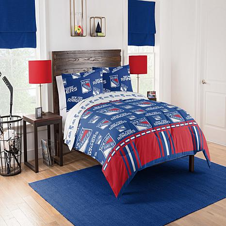 Officially Licensed NHL 864 Full Bed In a Bag Set - New York Rangers ...