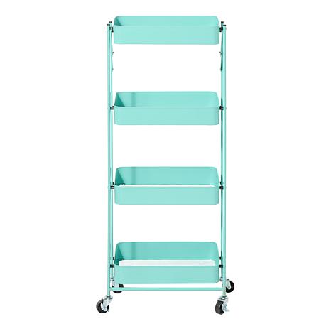 Origami 4-Tier Rolling Cart with Wheels