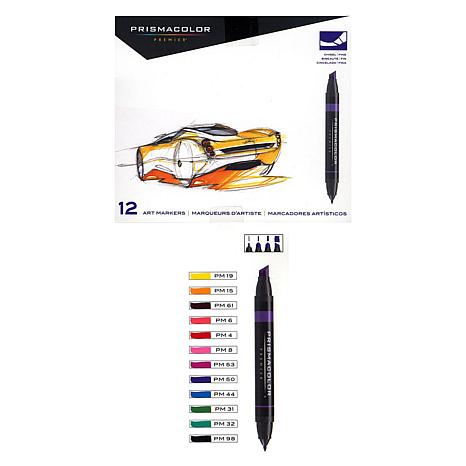 Prismacolor Premier Double Ended Art Marker Set, Assorted Colors - 12 count