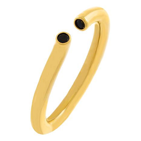 Radiance by Absolute™ Black Stone Open Cuff Ring - 20619464 | HSN