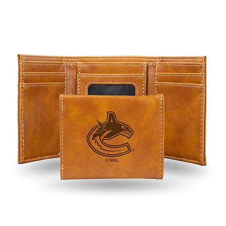 Rico NHL Laser-Engraved Brown Trifold Wallet - Canucks - 9203267 | HSN