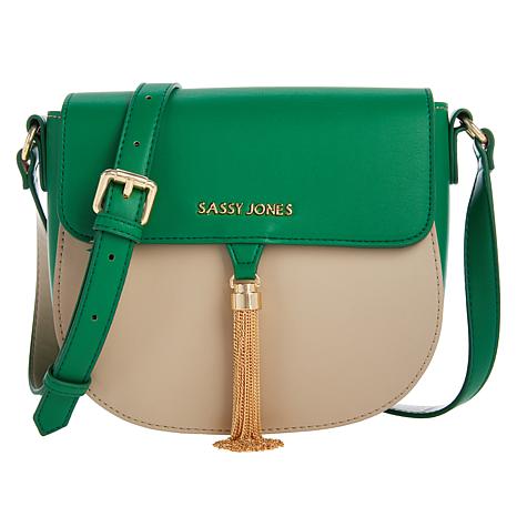 Asge Women's Color-Block Leather Crossbody Bag