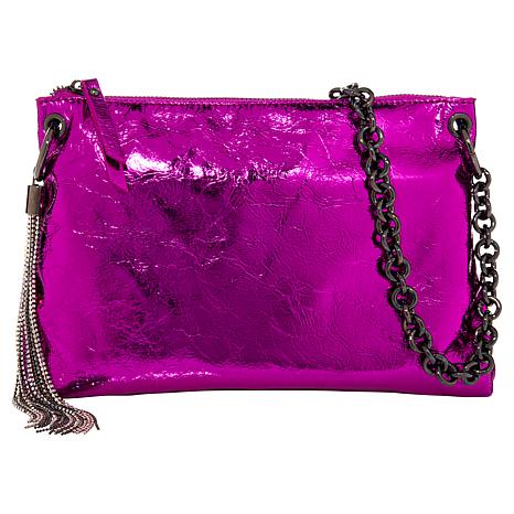 Sharif Legacy Metallic Glazed Chain Strap Mini Hobo - 22339811 | HSN