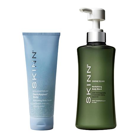 $49, Was $85, 42% Off! SKINN Dermappeal Body Scrub and Divine Elixir Body Blend dealfomo