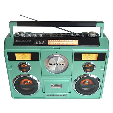 retro cassette boombox with bluetooth