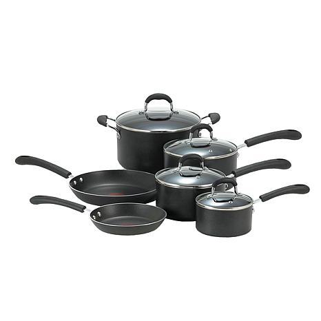 T-fal Stainless Steel Cookware Set 11 Piece Induction, Pots and