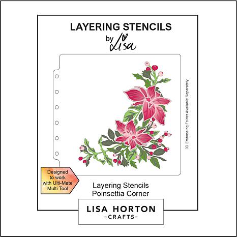 That Craft Place Lisa Horton Crafts Poinsettia Corner 6x6 Stencils ...