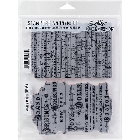 Tim Holtz Cling Stamps 7 X8.5 -Correspondence, 1 - Foods Co.