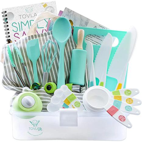 Tovla Jr. Kids Cooking and Baking Gift Set with Storage Case
