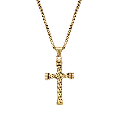 関税/送料込み【twistedpendant】プレミアムクロスネックレス Twisted Cross Pendant Necklace - 23502668 | HSN