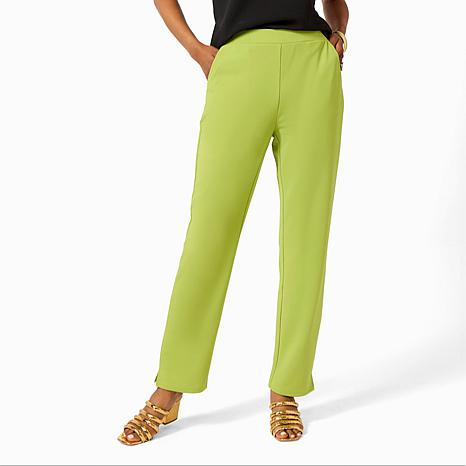 Vivica A. Fox Collection Luxe Crepe Knit Straight Leg Trouser Pant Vivica A. Fox Collection Luxe Crepe Knit Straight Leg Trouser Pant
